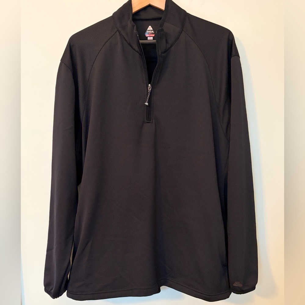 Bolle Men's Golf Thermal Black Quarter Zip Pullover, Size XL